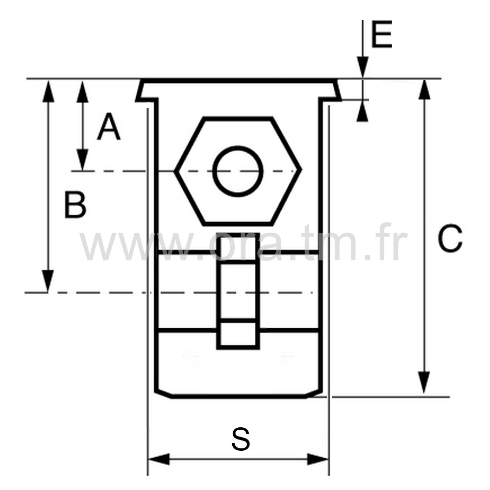 MC3B - MANCHON D ASSEMBLAGE - TUBE CARRE