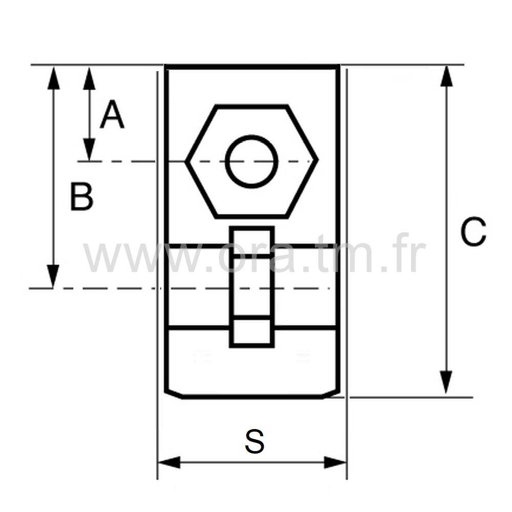 MC3F - MANCHON D ASSEMBLAGE - TUBE CARRE