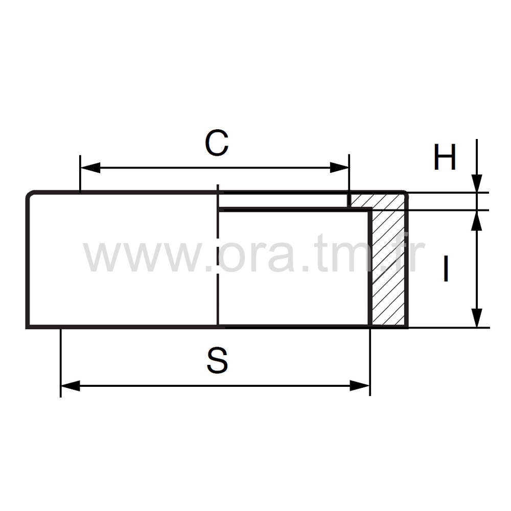 MGCR - MANCHON GUIDE COULISSANT - TUBE RECTANGULAIRE