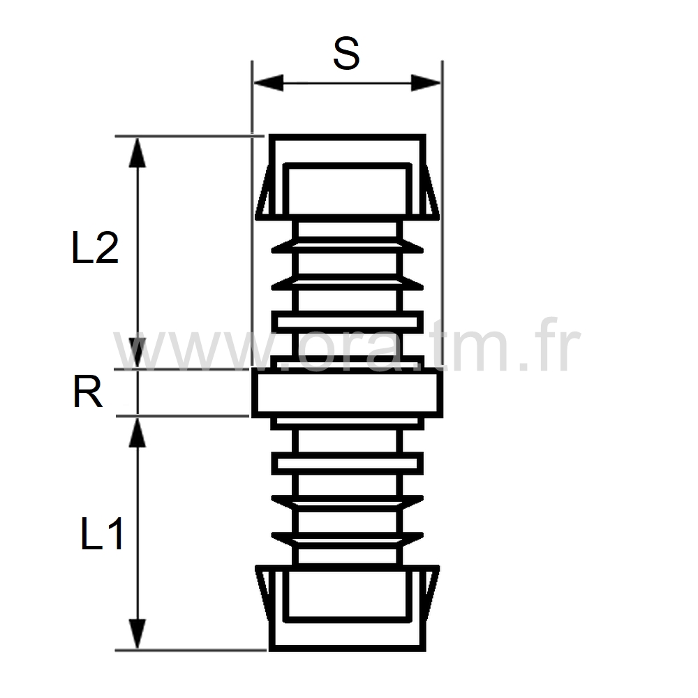 MJC - RACCORD PRISE BOUT A BOUT - TUBE CARRE