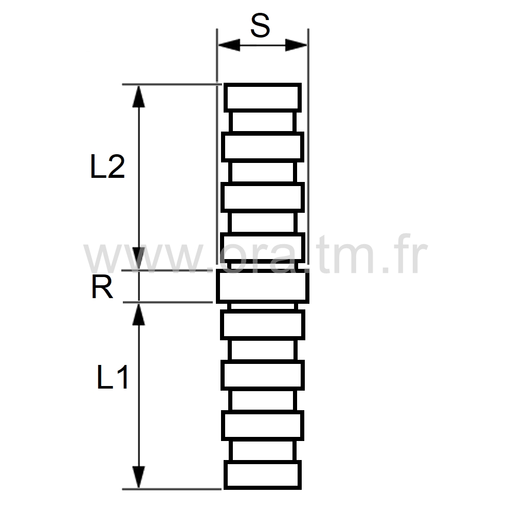 MJY - RACCORD PRISE BOUT A BOUT - TUBE CYLINDRIQUE