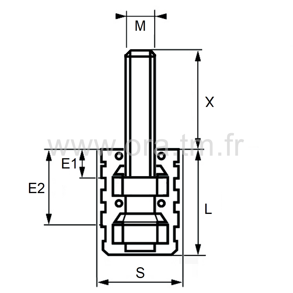 MXCV - MANCHON FILETE EXPANSOR - TUBE CARRE