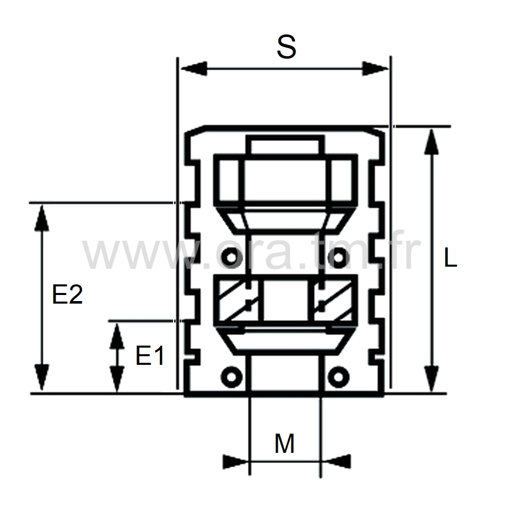 MXR - MANCHON FILETE EXPANSOR - TUBE RECTANGULAIRE