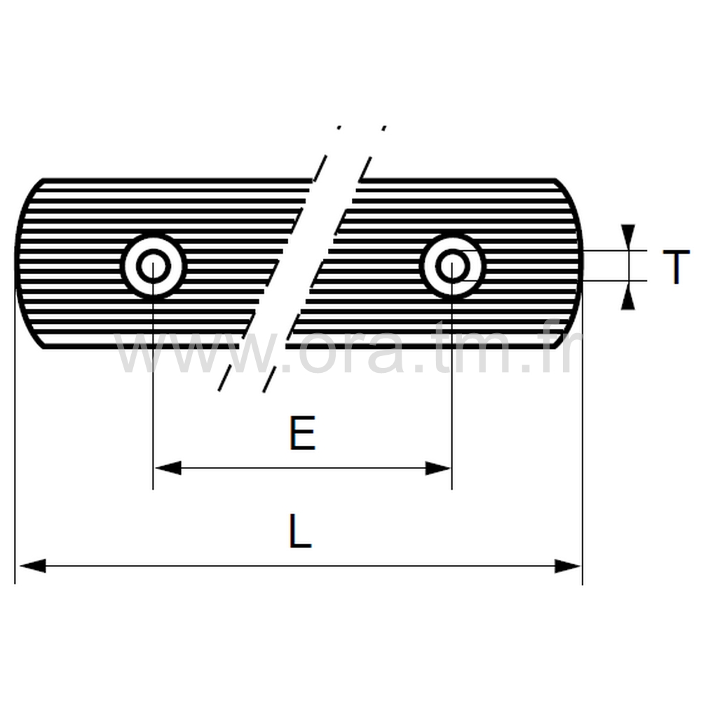 PCH - PROFILE REPOSE PIEDS - TUBE CYLINDRIQUE