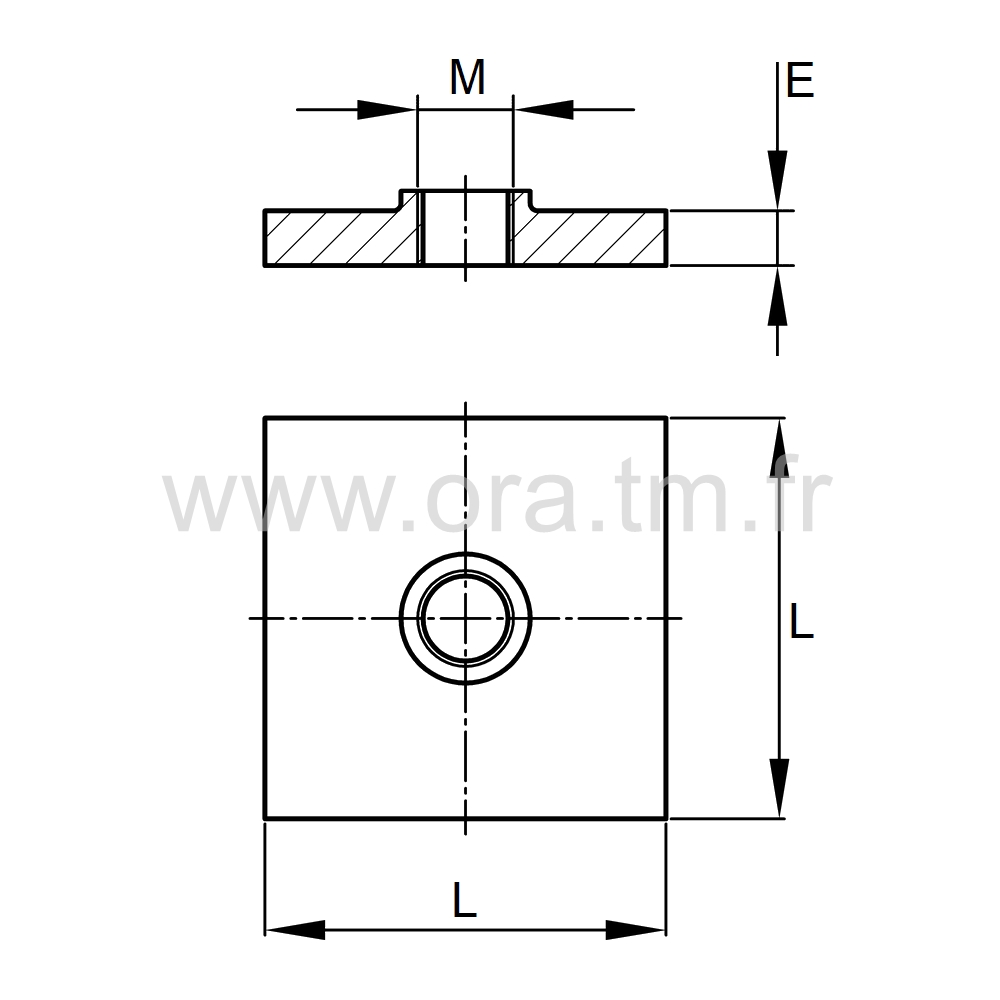 PLSC - PLATINE A SOUDER - TUBE CARRE