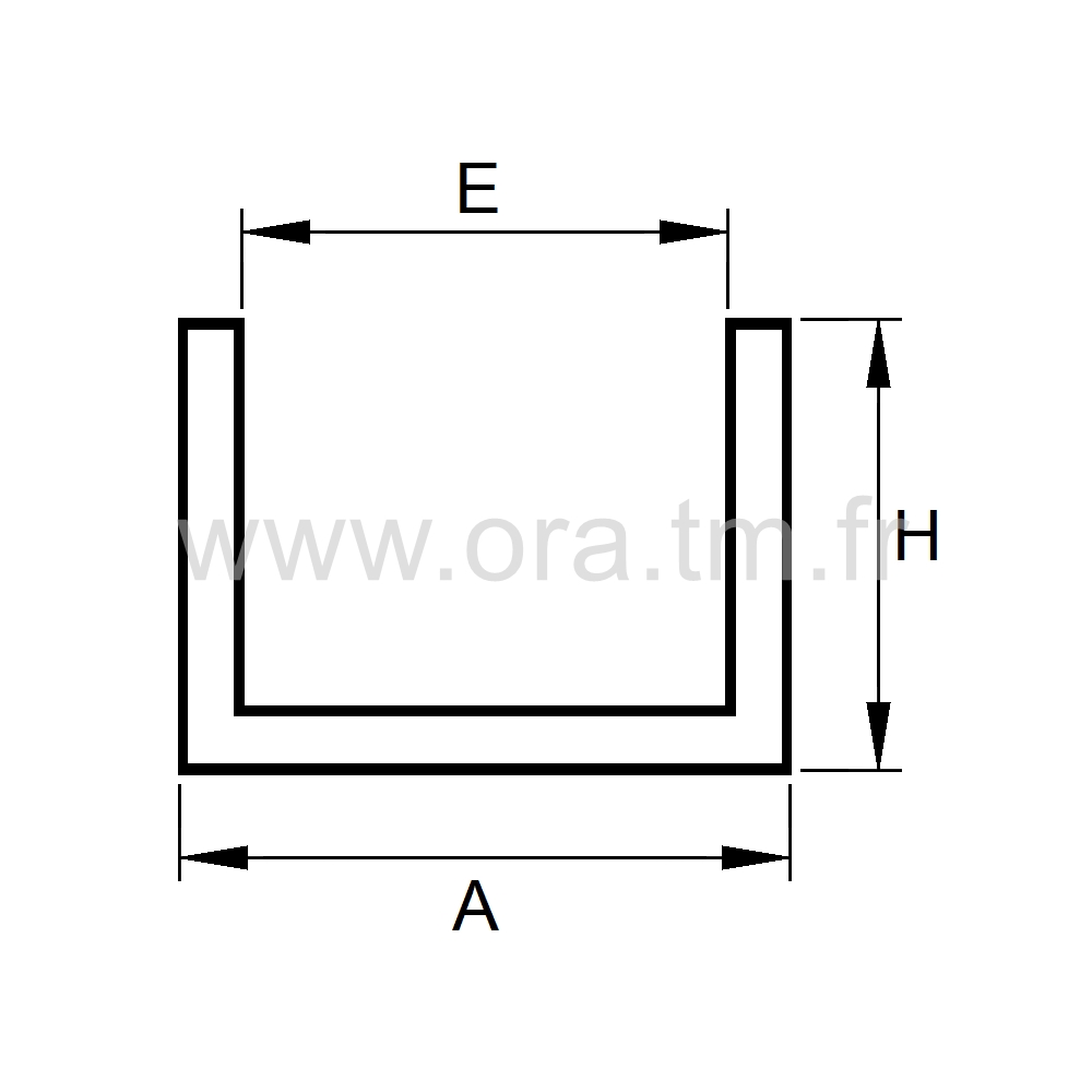 PRSU - PROFILE PLASTIQUE - RAIL DE COULISSEMENT