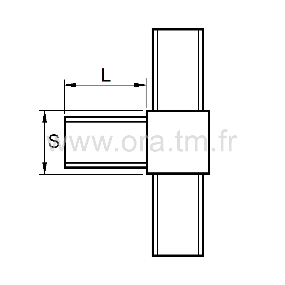 RC20 - RACCORD MULTIBRANCHE - TUBE CARRE