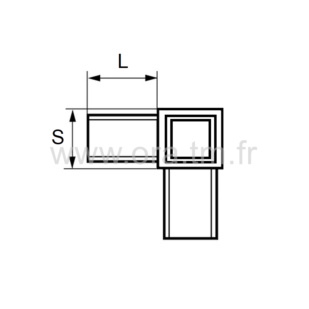 RCX - RACCORD MULTIBRANCHE - TUBE CARRE