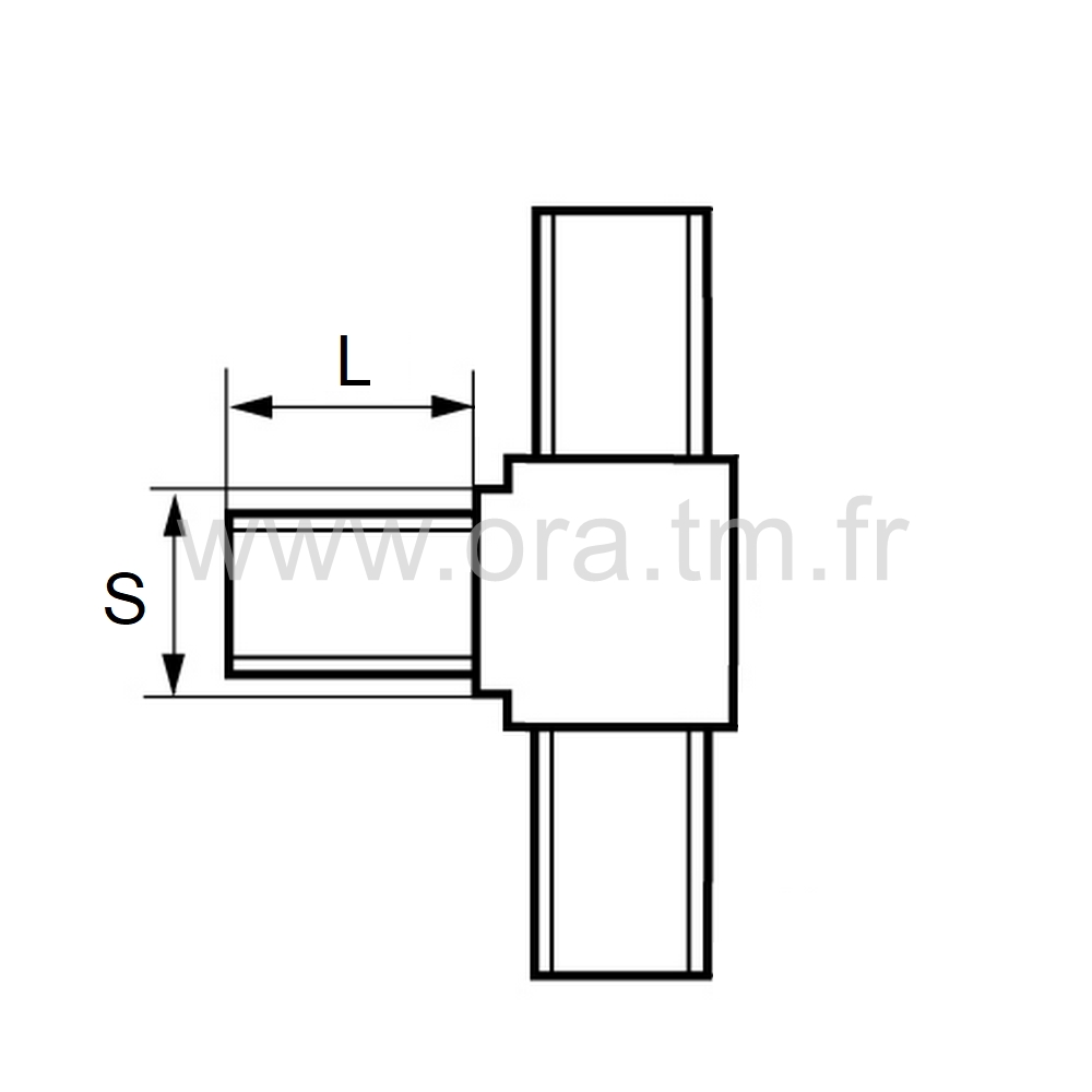 RM13 - RACCORD MULTIBRANCHE - TUBE CARRE