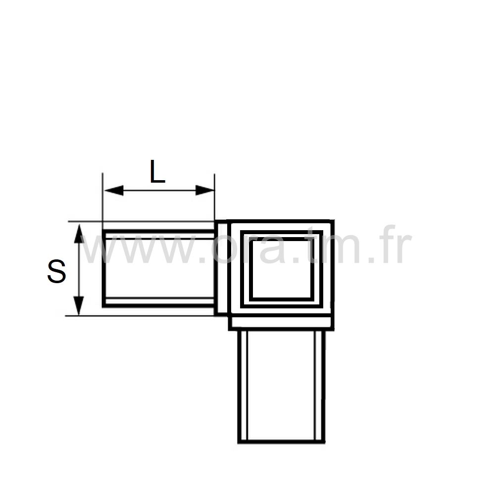 RM13 - RACCORD MULTIBRANCHE - TUBE CARRE