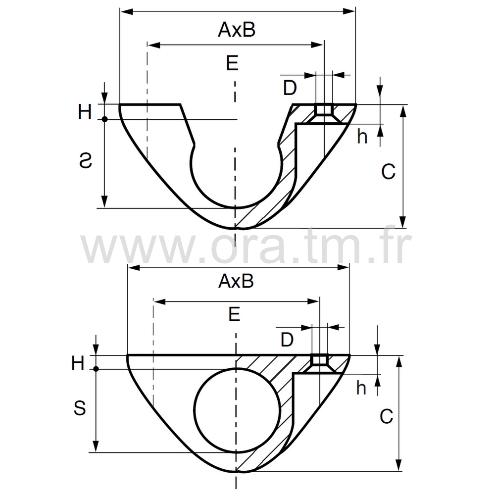 SUP2 - SUPPORT DE PIVOTEMENT - TUBE CYLINDRIQUE